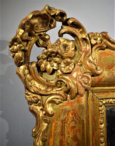 Large gilden mirror Louis XV